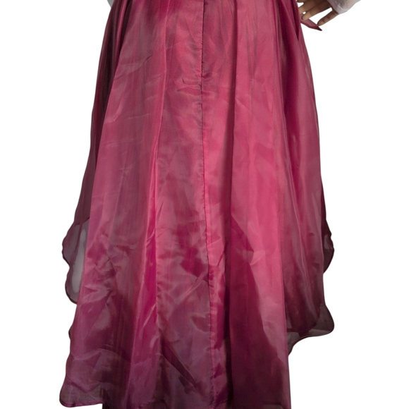 Gracia's Burgundy Layered A-Line Skirt- Tea Party/B-day/Brunch Ready!SM Prestine - Picture 9 of 12
